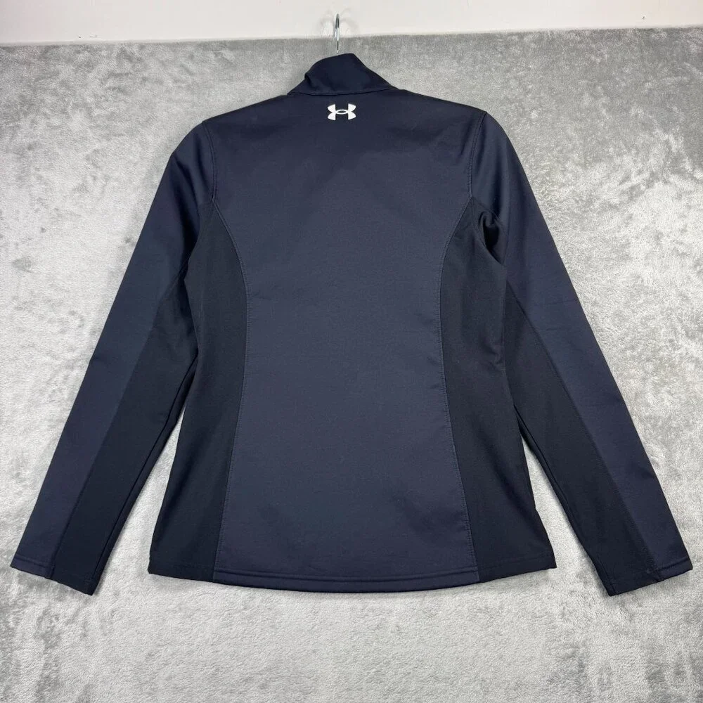 Under Armour Storm Jacket Womens S Coldgear Infrared Navy Zipper Pockets Outdoor
